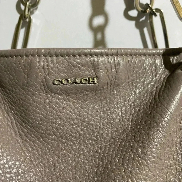 Coach vintage gray leather satchel handbag - Picture 5 of 14